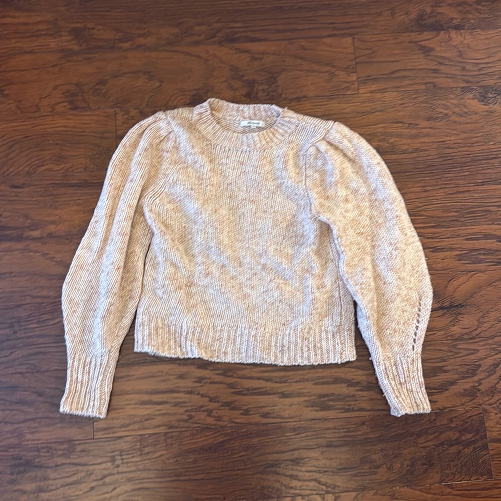 Madewell cropped light pink sweater